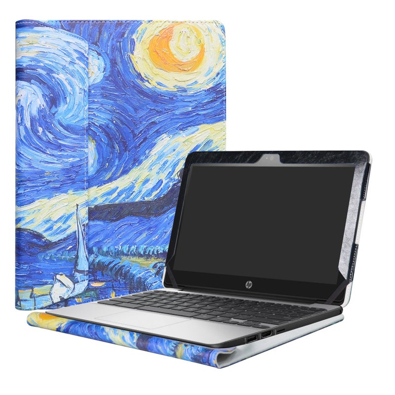 Alapmk Protective Case Cover for 11.6" HP Chromebook 11 G5 EE/G4/G3/G2/G4 EE/11-2000 Series Laptop(Warning:Not fit HP Chromebook 11 G6 EE/G5/G1/11-v000/11-1100 Series),Starry Night - Image 1